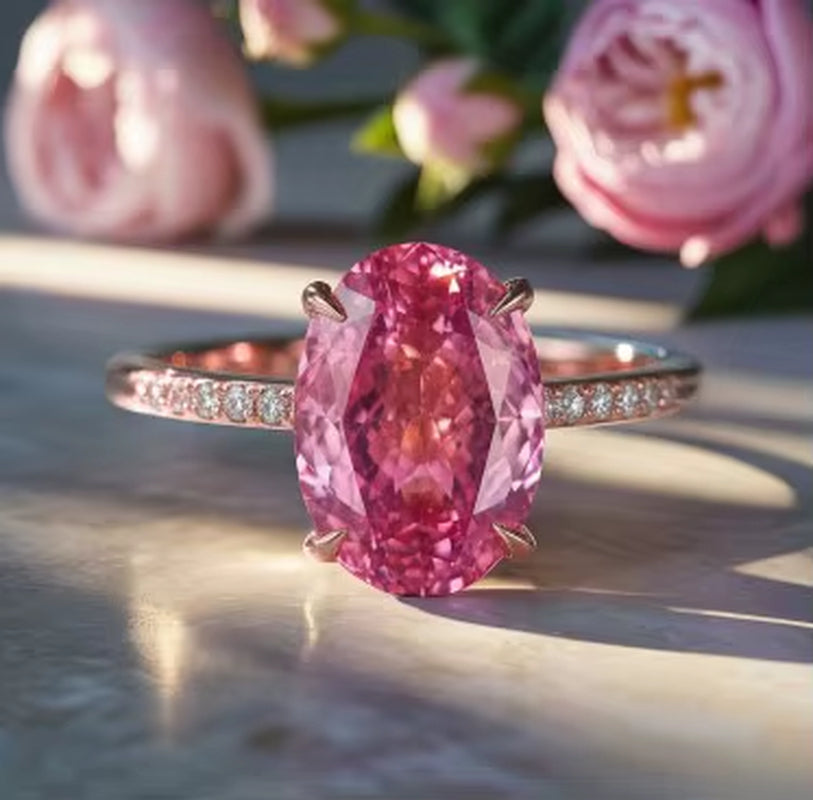 The Celeste Pink Solitaire